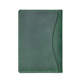 Minimalist Cowhide Card Holder Compact Wallet For Bank & Membership Cards - Brown - Low Angle