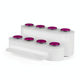 8-attachment Dyson Airwrap Storage Rack in Rose Red - Front View
