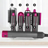 8-attachment Dyson Airwrap Storage Rack in Rose Red - Close-Up Angle