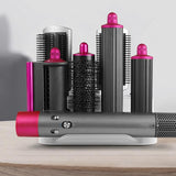 8-attachment Dyson Airwrap Storage Rack in Rose Red - Low Angle