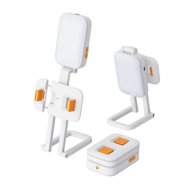 Mini Rgb Fill Light with Phone Holder - White