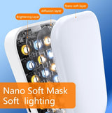 Mini Rgb Fill Light with Phone Holder - White - Rear View