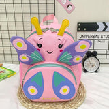 Girls' Butterfly Backpack - Compact and Colourful - Purple - Front View
