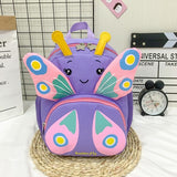 Girls' Butterfly Backpack - Compact and Colourful - Purple - Extra Image