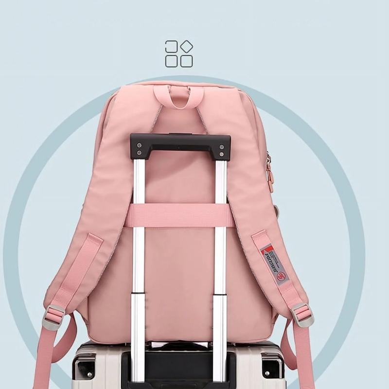 Teen Girls' Anti-theft College Backpack - Secure & Stylish - Black