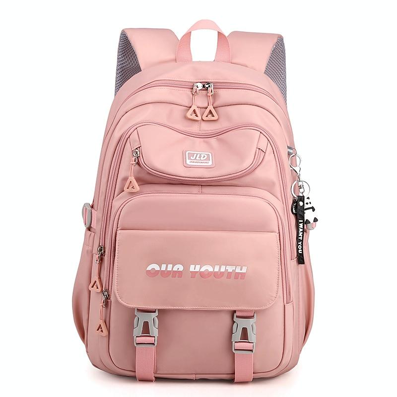 Teen Girls' Anti-theft College Backpack - Secure & Stylish - Black