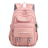Teen Girls' Anti-theft College Backpack - Secure & Stylish - Black
