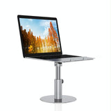 Silver 360 Degree Rotating Aluminum Laptop Stand - Front View