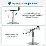Silver 360 Degree Rotating Aluminum Laptop Stand - 45-Degree Angle