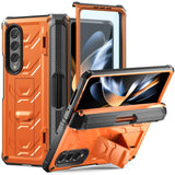 For Samsung Galaxy Z Fold4 5G Foldable Shockproof Phone Case - Black - Front View