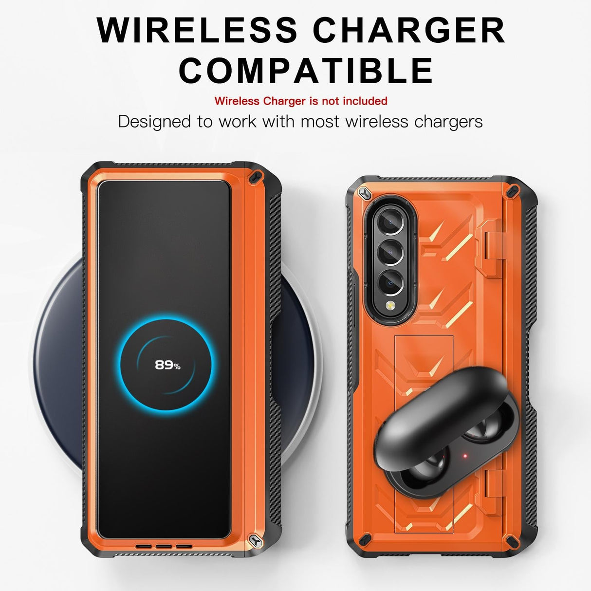 For Samsung Galaxy Z Fold4 5G Foldable Shockproof Phone Case - Black