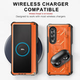 For Samsung Galaxy Z Fold4 5G Foldable Shockproof Phone Case - Black - Top-Down View