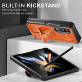 For Samsung Galaxy Z Fold4 5G Foldable Shockproof Phone Case - Black - 45-Degree Angle