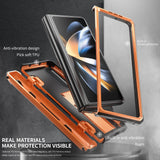 For Samsung Galaxy Z Fold4 5G Foldable Shockproof Phone Case - Black - Rear View