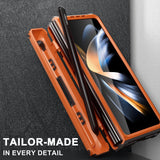 For Samsung Galaxy Z Fold4 5G Foldable Shockproof Phone Case - Black - Close-Up Angle