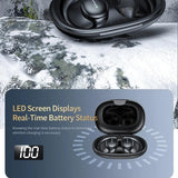 Black T80 Sport Tws Bluetooth Earbuds with Air Conduction - 45-Degree Angle