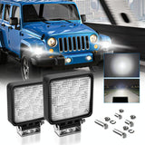 4 Inch Flood - Surface Mixed Luminous Square Light D0083 - 45-Degree Angle