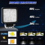 4 Inch Flood - Surface Mixed Luminous Square Light D0083 - Rear View