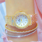 Starry Diamond Chain Women Wrist Watch - Rose Gold Diamonds Surface - Extra Image