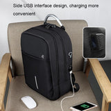 13-15.6 Inch Anti-theft Laptop Backpack in Mysterious Black