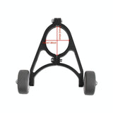 Foldable Auxiliary Wheel Bracket For Electric Scooters - Compatible With Xiaomi Ninebot And More - Black - Top-Down View
