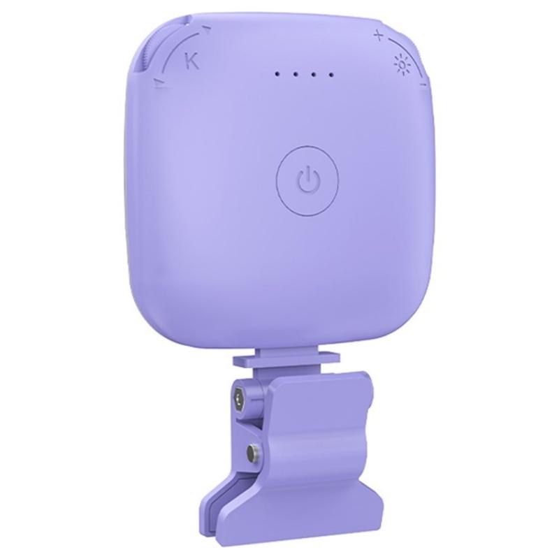 Portable Mini Clip-on Led Fill Light for Video Conferencing and Live Streaming - Black