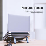 Vertical Laptop Storage Holder - Multi-functional Grey - 45-Degree Angle