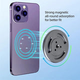 Universal Magnetic Phone Holder for Tripod and Magic Arm - Titanium Color - Rear View