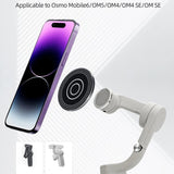 Universal Magnetic Phone Holder for Tripod and Magic Arm - Titanium Color - Close-Up Angle