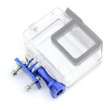 Helmet Mount Adapter for Aluminum Tripod Head for Gopro - Blue - Close-Up Angle