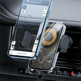 15w Fast Car Vent Wireless Charger with Intelligent Induction - Tarnish - Extra Image