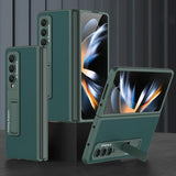 For Samsung Galaxy Z Fold4 5G Leather Case With Stand - Ultra Thin - Cross Texture - Extra Image