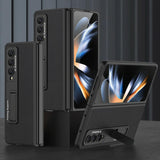 For Samsung Galaxy Z Fold4 5G Leather Case With Stand - Ultra Thin - Cross Texture - Extra Image