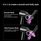Smooth Flyaway Nozzle for Dyson Hair Dryer - Copper Nickel - Gray - Low Angle