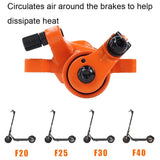 Rear Wheel Disc Brake for Ninebot F20 / F25 / F30 / F40 Electric Scooters - Orange - Rear View