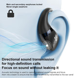 Wireless Bluetooth Earphones - Zga Gs18 Blade Ai - Black - 45-Degree Angle