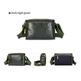 Men Brown Leather Shoulder Bag - Cool Black