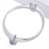 925 Sterling Silver Bee Pendant For Diy Bracelets - Rear View