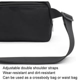 Waterproof Nylon Chest Bag For Outdoor Sports Running Mobile Phone Pocket - Black - Extra Image