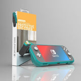 Protective Shell for Switch Lite with Game Card Box and Grip - Black And Green