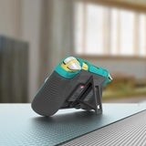 Protective Shell for Switch Lite with Game Card Box and Grip - Black And Green - Extra Image