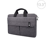 13.3 Inch Laptop Handheld Briefcase Storage Bag - No Shoulder Strap - Black - Front View