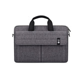 13.3 Inch Laptop Handheld Briefcase Storage Bag - No Shoulder Strap - Black - Side View