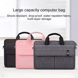 13.3 Inch Laptop Handheld Briefcase Storage Bag - No Shoulder Strap - Black - 45-Degree Angle