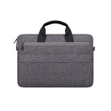 13.3 Inch Laptop Handheld Briefcase Storage Bag - No Shoulder Strap - Black - Rear View