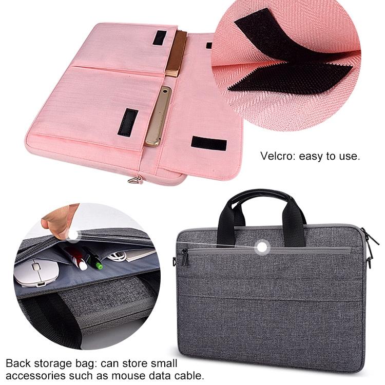 13.3 Inch Laptop Handheld Briefcase Storage Bag - No Shoulder Strap - Black