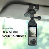 360 Degree Rotating Sun Visor Camera Mount for Vlogging - Side View