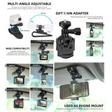360 Degree Rotating Sun Visor Camera Mount for Vlogging - Top-Down View