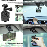 360 Degree Rotating Sun Visor Camera Mount for Vlogging - 45-Degree Angle