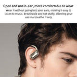 Wireless Bluetooth Earphone Ear-mounted - Black - Top-Down View